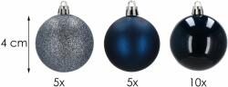 SPRINGOS Karácsonyfa gömbök 20 db - sötétkék (CA0844)