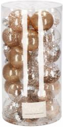 SPRINGOS Karácsonyfa gömbök 30 db - átlátszó, arany/ezüst belső (CA0884)