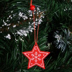 SPRINGOS Karácsonyfadísz "csillag" 3 db - piros (CA0649)
