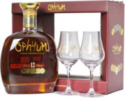 Ophyum 12 Solera + 2 pohárral 40% 0, 7L ajándékcsomagolás 2 pohárral