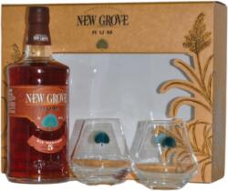 New Grove 5YO + 2 pohárral 40% 0, 7L ajándékcsomagolás 2 pohárral