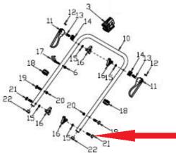 RURIS Surub RURIS PSRX300S-1-21, pentru masina de tuns iarba Ruris RX300S (PSRX300S-1-21)