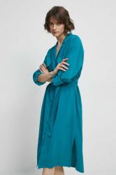 MEDICINE rochie culoarea turcoaz, midi, oversize ZPYX-SUD401_66X
