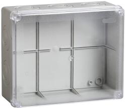 Iek Doza KM41275 pull box pentru montaj aparent 240x195x90 mm IP44 (RAL7035, transparent cover, cablu Presetupa s 5 pcs. ) (UKO10-240-195-090-K51-44)