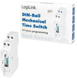 LogiLink Mechanikus időkapcsoló DIN-sínekhez (ET0009) - dellaprint