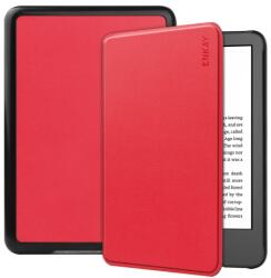 ENKAY LEATHER Husă rabatabilă pentru Amazon Kindle 11th Gen 2022 / 2024 roșie