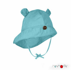 ManyMonths Pălărie ajustabilă ManyMonths Teddy Bear cânepă și bumbac - Angel Turquoise