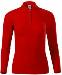 MALFINI Bluză polo cu mânecă lungă pt femei Pique Polo LS - Roșie | S (2310713)
