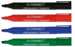 Q-CONNECT Set markere permanente Q-CONNECT, vârf teșit 4 buc