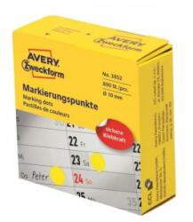 Avery-Zweckform Etichete rotunde 10 mm Avery galbene în dozator