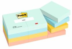 Post-it Blocnotes, 38x51 mm, 12x100 foi, 3M POSTIT "Beachside", diverse culori, 1200 coli