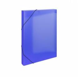 KARTON P+P Cutie de plastic cu bandă de cauciuc Carton PP Opalin, albastru