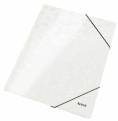 Leitz Copertă cartonată lucioasă cu bandă elastică Leitz WOW alb perlat