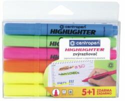 Centropen Evidențiator CENTROPEN 8552 - set de 5+1 buc