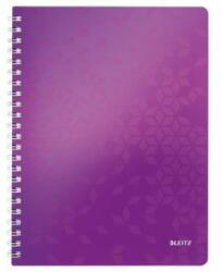 Leitz Caiet spiralat, A4, liniat, 80 de coli, LEITZ „Wow, violet