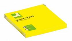 Q-CONNECT Bilet autoadeziv Q-CONNECT neon 76x76mm galben