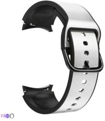 Samsung Galaxy Watch 4/5/5 Pro Samsung Watch 4/5/5 Pro bőr szíj szilikon belső résszel, Szín Szürke