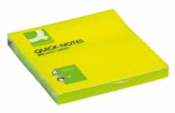 Q-CONNECT Bilet autoadeziv Q-CONNECT neon 76x76mm verde