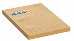Stick`n by Hopax Bloc notes autoadeziv Stick' n Hopax Kraft, 150x101 mm, maro natural, liniat