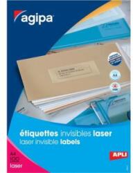 Agipa Etichete poliester transparente 70x37mm Agipa A4 laser 100 coli