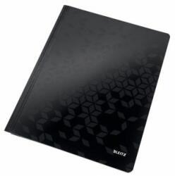 Leitz Legătură rapidă, carton laminat, finisaj lucios, A4, LEITZ „Wow, neagră