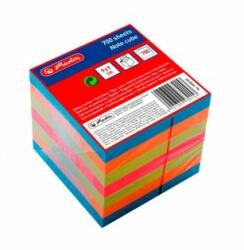 Herlitz Blocnotes cub lipit Herlitz 90x90x90mm colorat