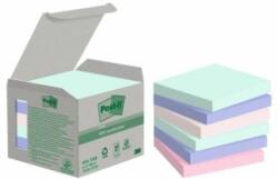 Post-it Bloc de notițe autoadeziv Post-it Super Sticky NATURE, culori pastelate, dimensiune 76x76 mm, 6 blocuri a câte 100 de coli