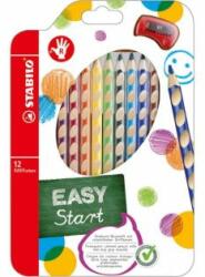 STABILO Creioane triunghiulare STABILO EASYcolors pentru dreptaci, 12 buc