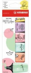 STABILO Evidențiator - STABILO BOSS MINI Pastellove 2.0 - pachet de 6 bucăți