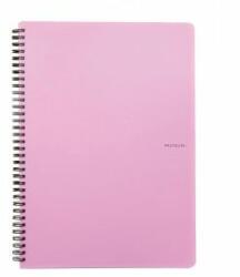 Karton PP Caiet spiralat PP PASTELINI A4/70 coli, roz
