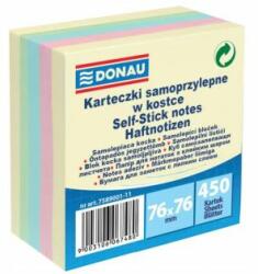 DONAU Bilet autoadeziv Donau 5 culori pastelate 76x76mm 450l