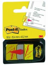 Post-it Semne de carte Post-it Index, late 25, 4x43, 2, „semnătură