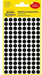 Avery Zweckform Etichete rotunde de 8 mm Avery negru