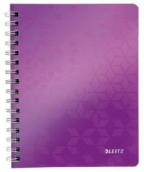 Leitz Caiet spiralat, A5, liniat, 80 de coli, LEITZ "Wow", violet