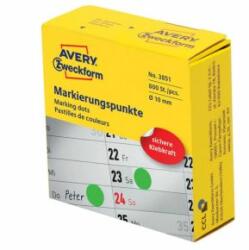 Avery-Zweckform Etichete rotunde 10 mm Avery verde în dozator