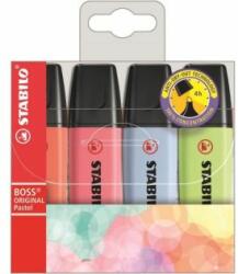 STABILO Set de evidențiatoare pastelate STABILO Boss, 4 buc