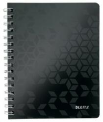 Leitz Caiet spiralat, A5, liniat, 80 de coli, LEITZ "Wow", negru