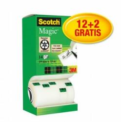 3M Bandă adezivă, cadou 2 buc, 19 mm x 33 m, 3M SCOTCH "Magic tape", 14 buc