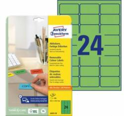 Avery-Zweckform Etichete detașabile Avery 63, 5x33, 9 mm, verzi