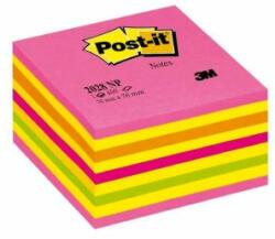Post-it Bloc post-it, 76x76 mm, roz neon, mix