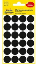 Avery-Zweckform Etichete, rotunde, diametru: 18 mm, AVERY ZWECKFORM, negre, 96 etichete/pachet, 4 coli