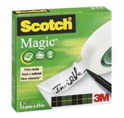3M Bandă adezivă Scotch Magic invizibil inscriptibil 12 mm x 33 m într-o cutie