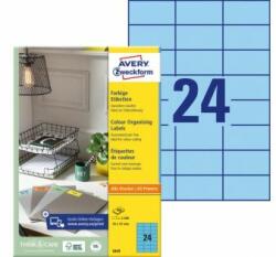 Avery-Zweckform Etichete colorate 70x37mm Avery A4 100 coli albastre