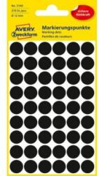 Avery Zweckform Etichete rotunde de 12 mm Avery negru