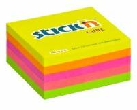Stick`n by Hopax Mini bilet autoadeziv Stick' n Hopax, 51x51 mm, mix neon