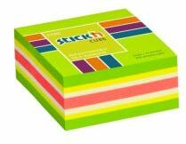Stick`n by Hopax Blocnotes autoadeziv, 51x51 mm, 250 de coli, STICK N, verde neon, 250 de coli