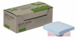 Q-CONNECT Bilet autoadeziv Q-CONNECT reciclat 76x76 curcubeu 12 buc