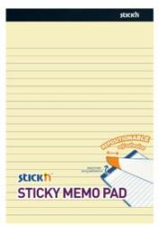 Stick`n by Hopax Bloc de notițe adeziv Stick' n Hopax, linii galbene, 25, 4x17, 8 mm, 50 de coli