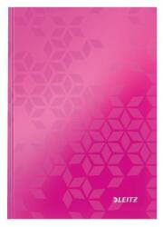 Leitz WOW A5 jegyzetfüzet, 80 vonalas, rózsaszín