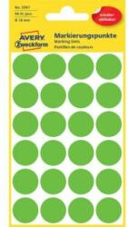 Avery Zweckform Etichete rotunde de 18 mm Avery verde detașabil